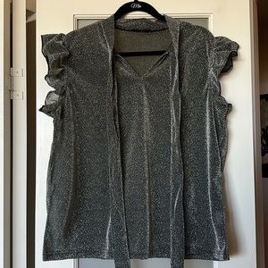Silver tank top - size XL never worn!